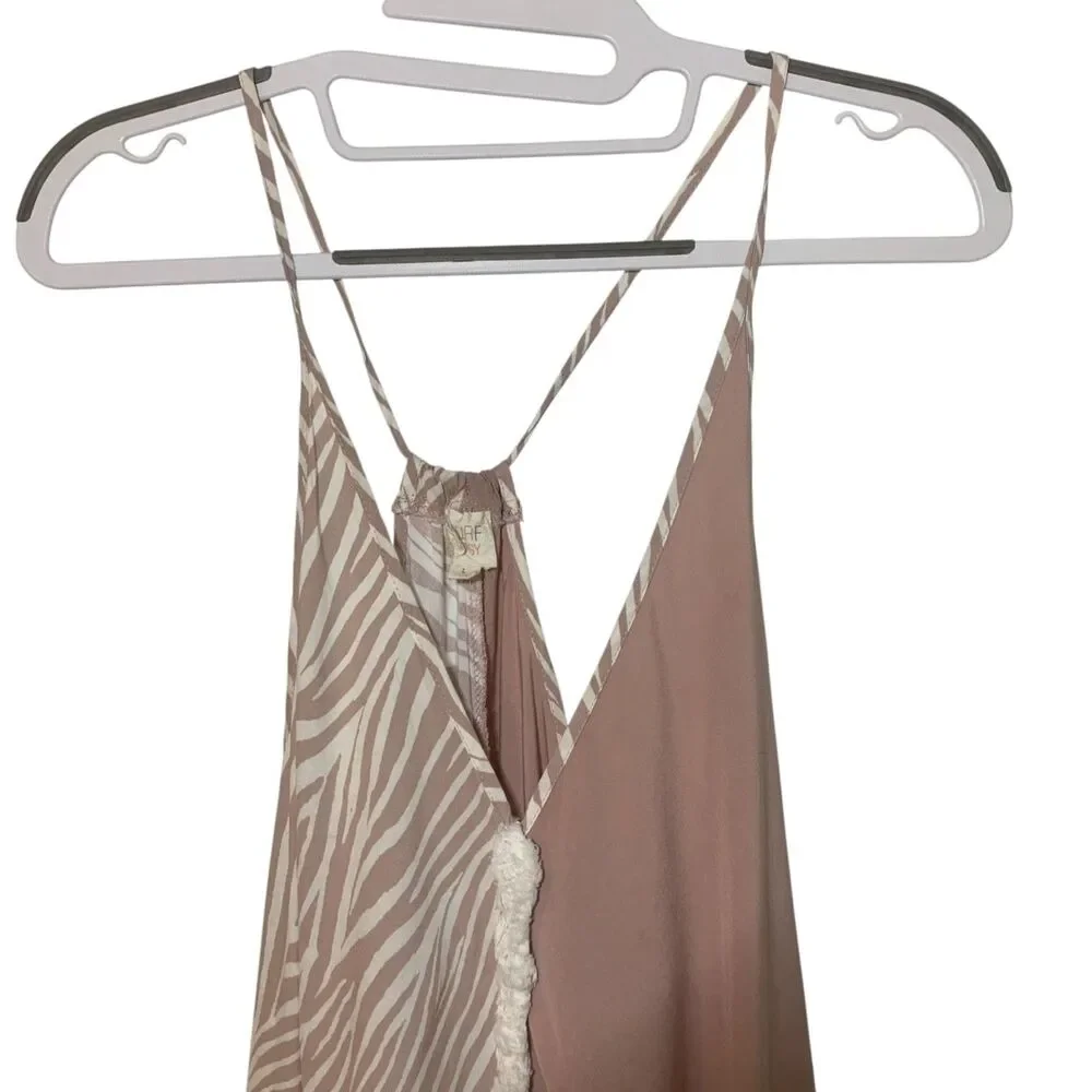 Surf Gypsy Racerback Split Hemline Print Boho Flowy Outdoor Beach Dress L Resort